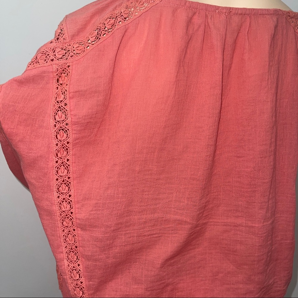 Free People Embroidered Boho Peasant Top Size Small - Picture 11 of 13